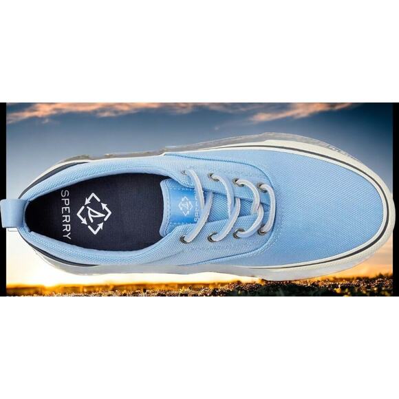 Sperry Striper II Seacycled Beach Blue Summer Deck Boat Shoes Mens 11 Fast Ship main image 6